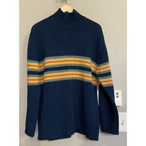 Old Navy Sweater Wool Colorblock‎ Stripe Long Sleeve Pullover Womens L